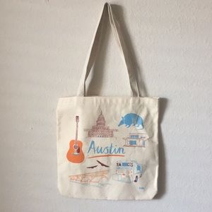 AUSTIN TX CANVAS TOTE
